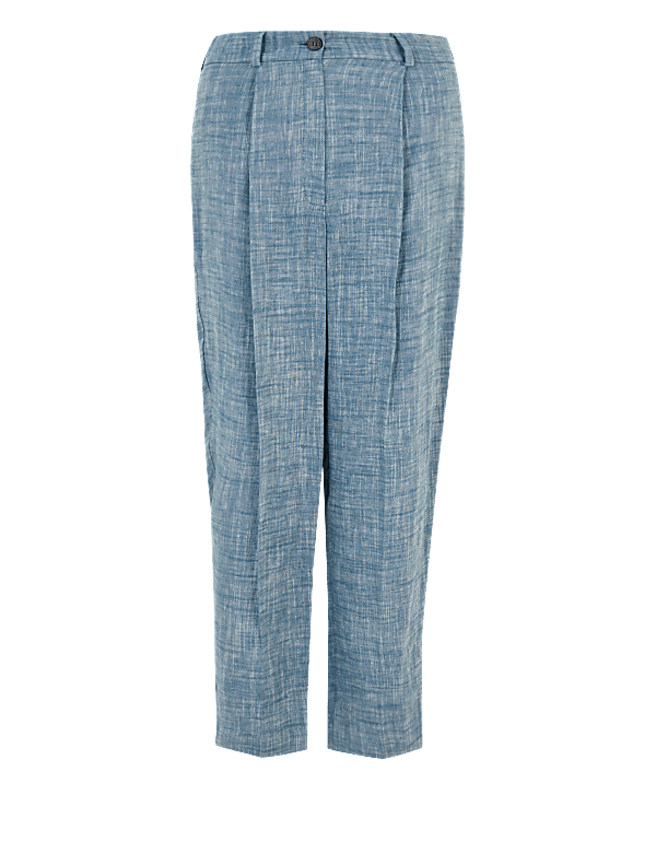 Linen Rich Tapered 7/8 Trousers