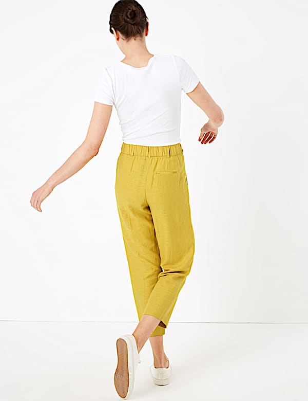 Linen Rich Tapered 7/8 Trousers