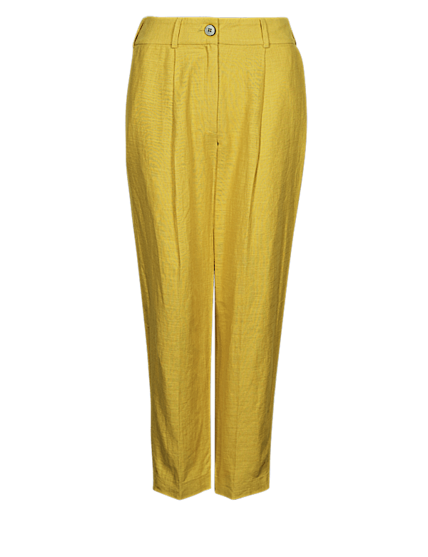 Linen Rich Tapered 7/8 Trousers