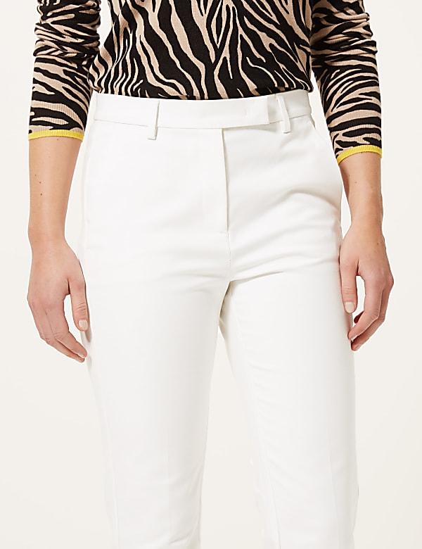Cotton Rich Slim Fit 7/8 Trousers