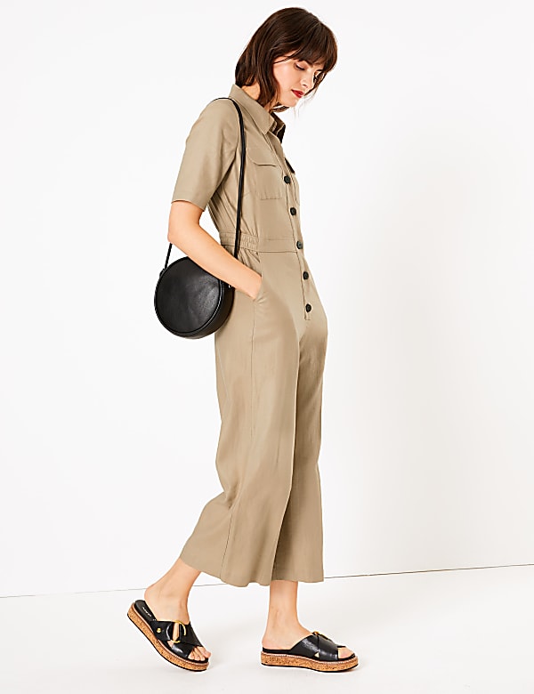 Marks and spencer linen jumpsuit online