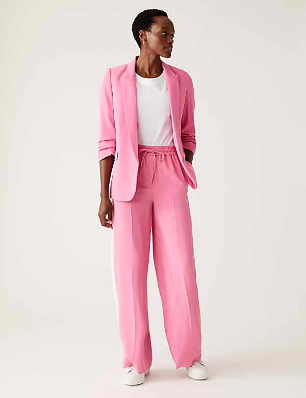 Ruched Sleeve Blazer
