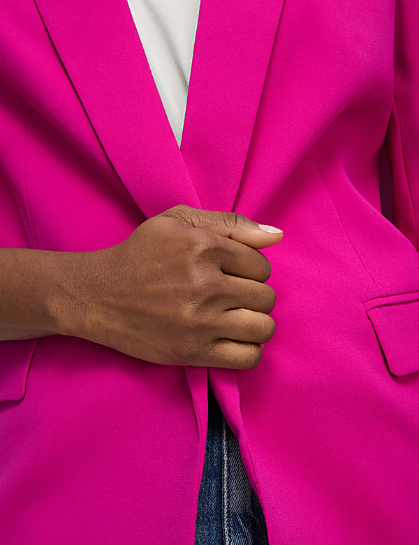 Ruched Sleeve Blazer