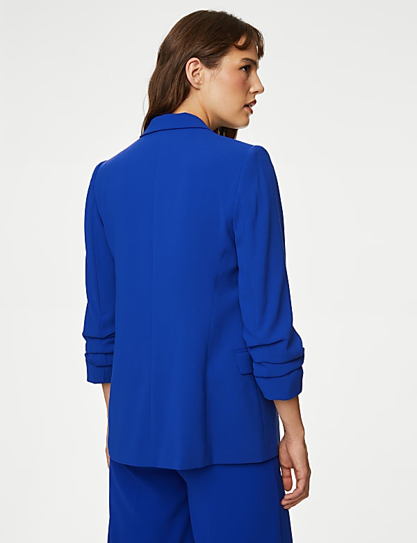 Ruched Sleeve Blazer