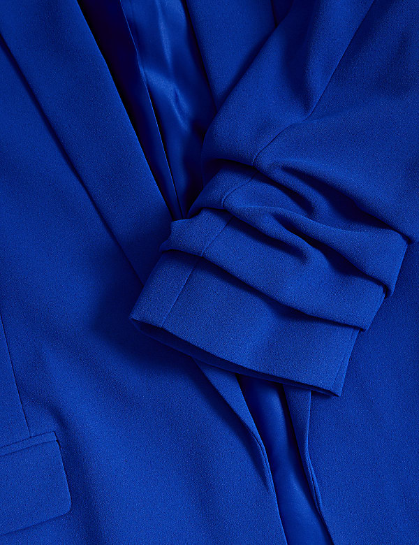 Ruched Sleeve Blazer