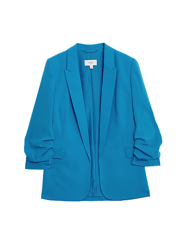 Ruched Sleeve Blazer