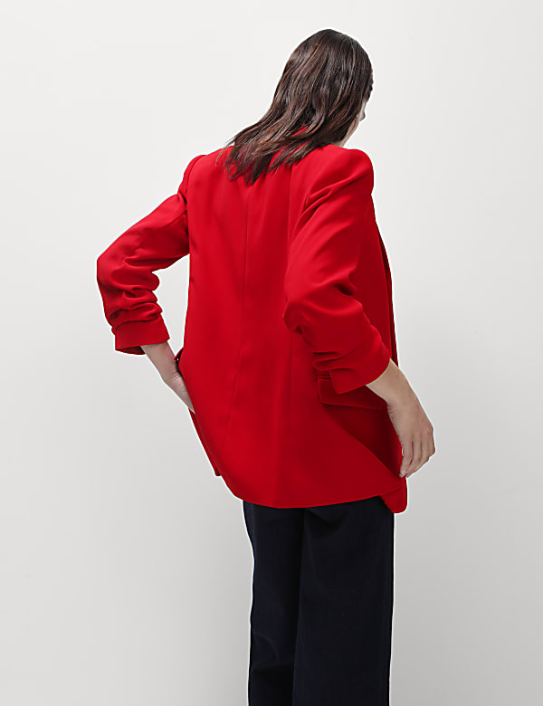 Ruched Sleeve Blazer