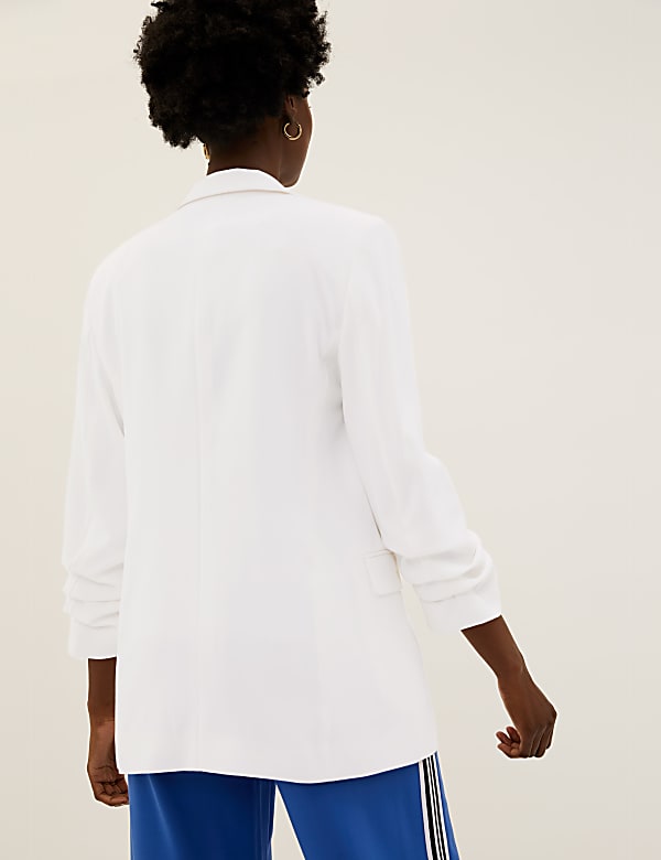 Ruched Sleeve Blazer - NO