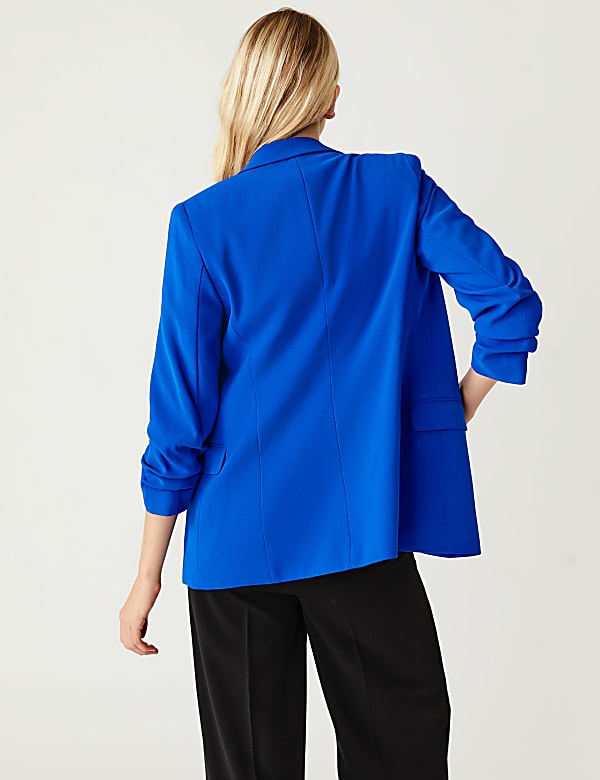 Ruched Sleeve Blazer