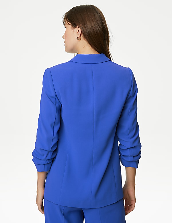 Ruched Sleeve Blazer