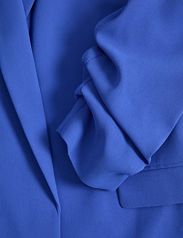 Ruched Sleeve Blazer