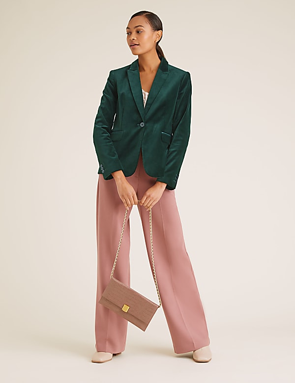 Marks and spencer green blazer top