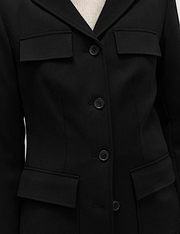 ז'קט אסוף במותניים עם כיסים - IL