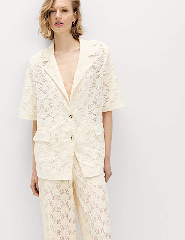 Lace Short Sleeve Jacket