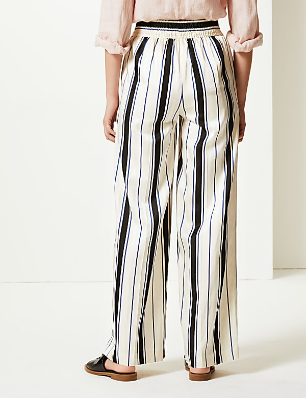 Striped Wide Leg Trousers