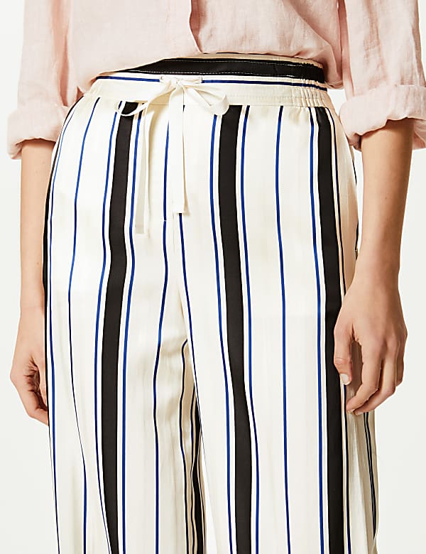 Striped Wide Leg Trousers