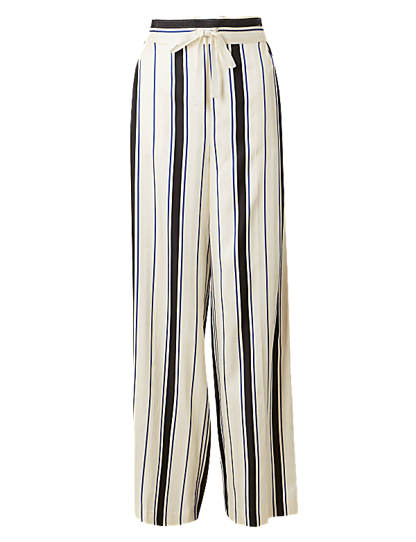 Striped Wide Leg Trousers