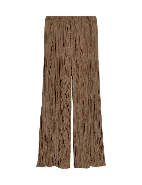 Plisse Palazzo Trouser