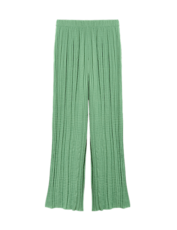Plisse Palazzo Trouser