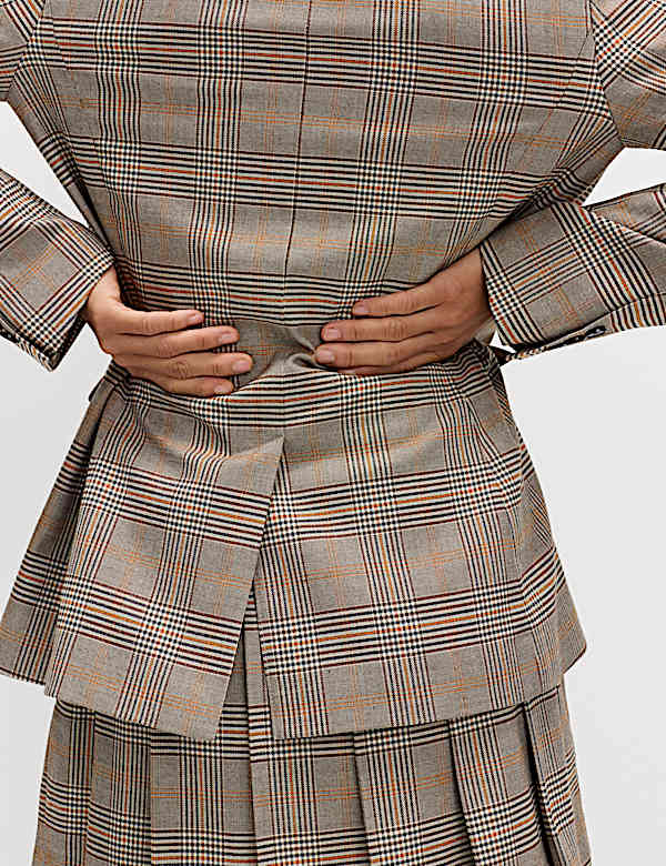 Checked Single Breasted Blazer - US