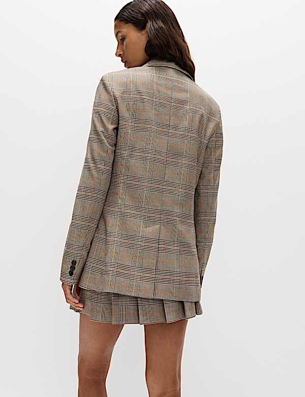 Checked Single Breasted Blazer - US