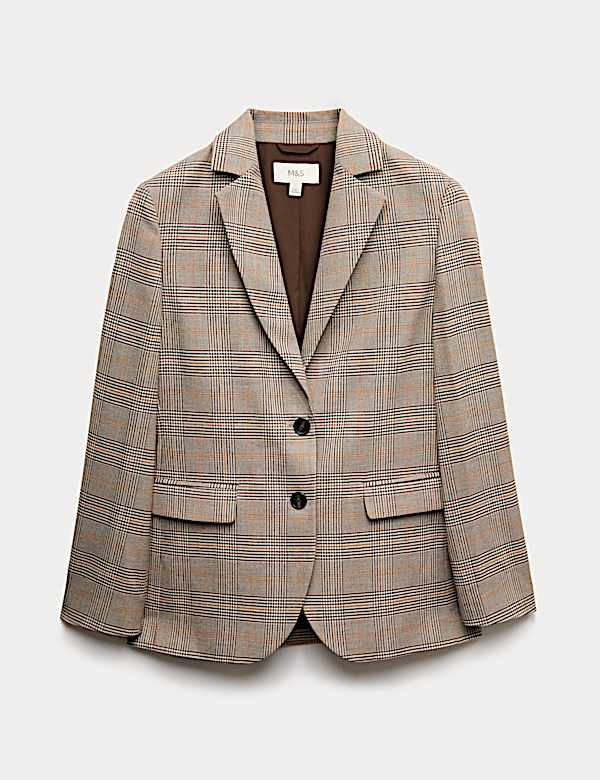 Checked Single Breasted Blazer - US