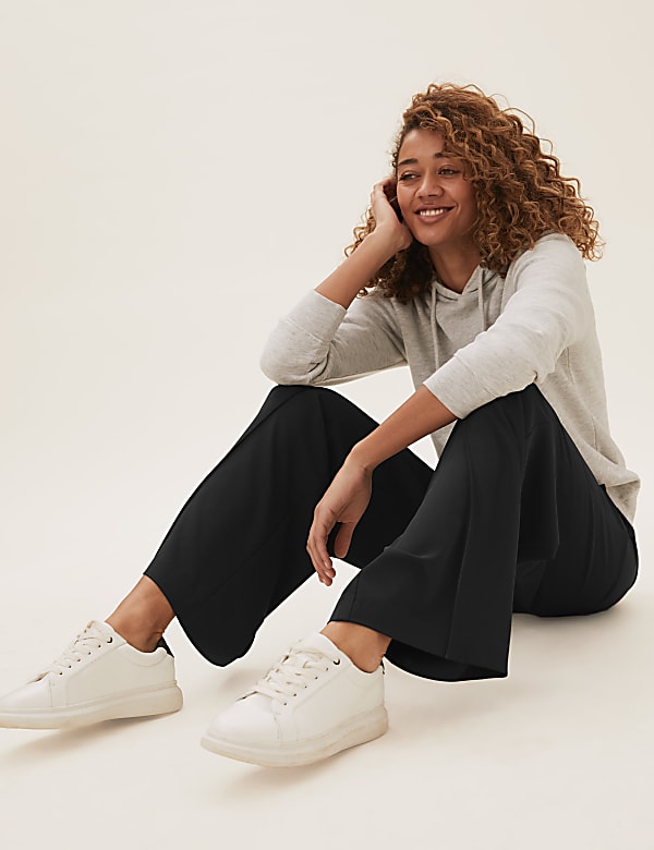 Drawstring Wide Leg Trousers