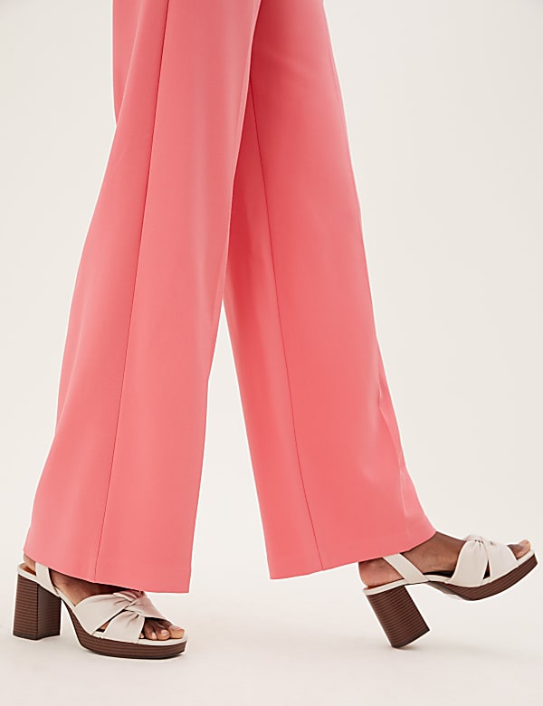 Crepe Wide Leg Trousers