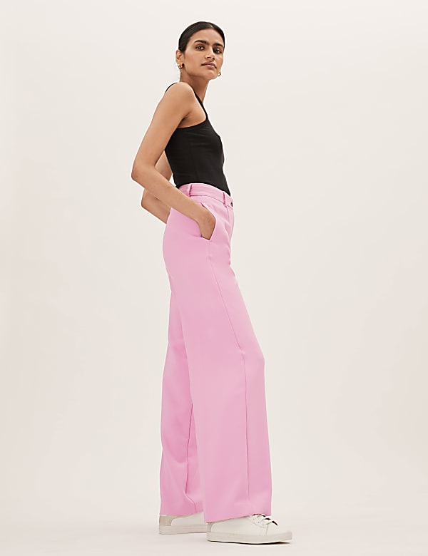 Crepe Wide Leg Trousers