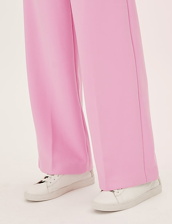 Crepe Wide Leg Trousers