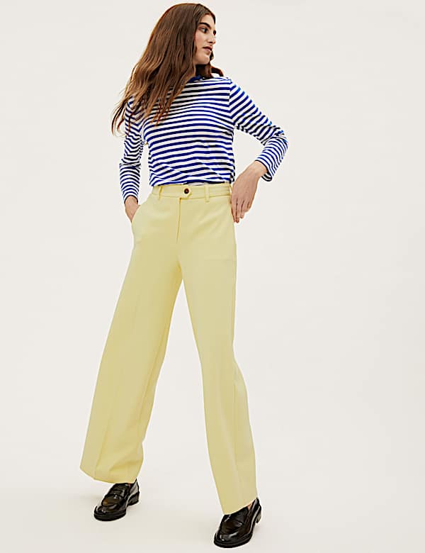 Crepe Wide Leg Trousers