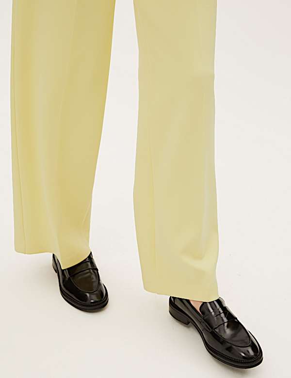 Crepe Wide Leg Trousers