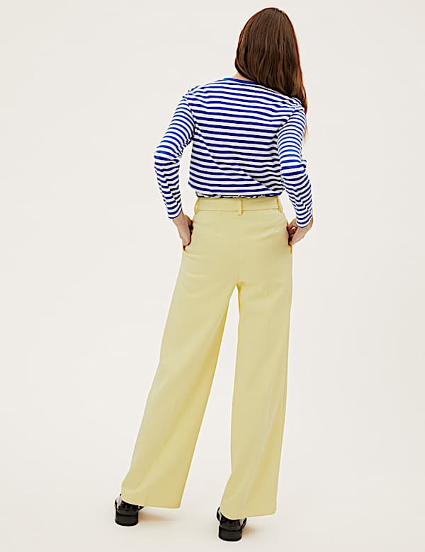 Crepe Wide Leg Trousers