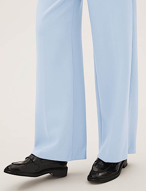 Crepe Wide Leg Trousers