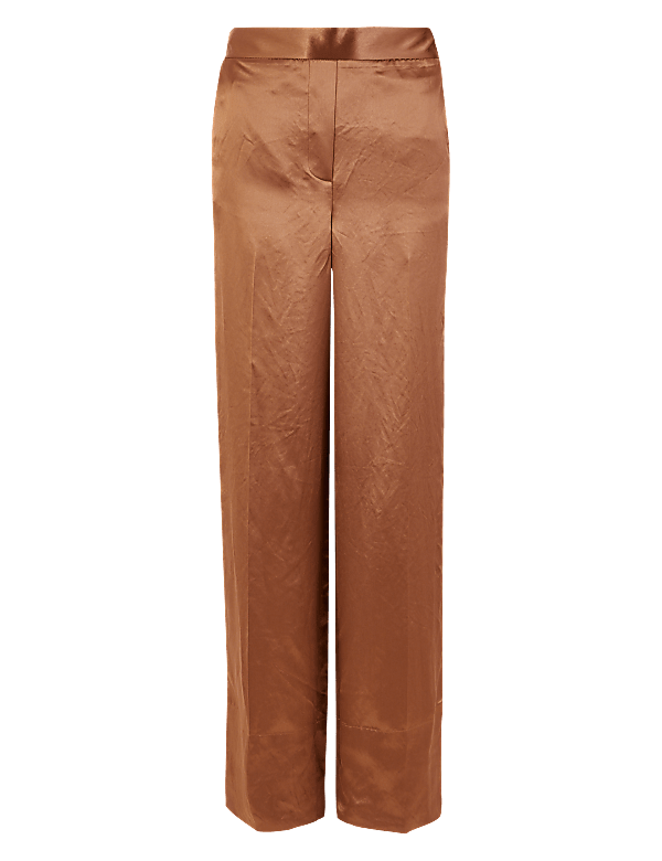 Buy Satin Wide Leg Pyjama Trousers at Marks Spencer