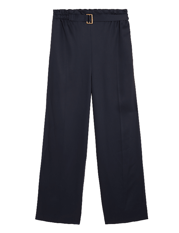 Pure Tencel™ Belted Wide Leg Trousers