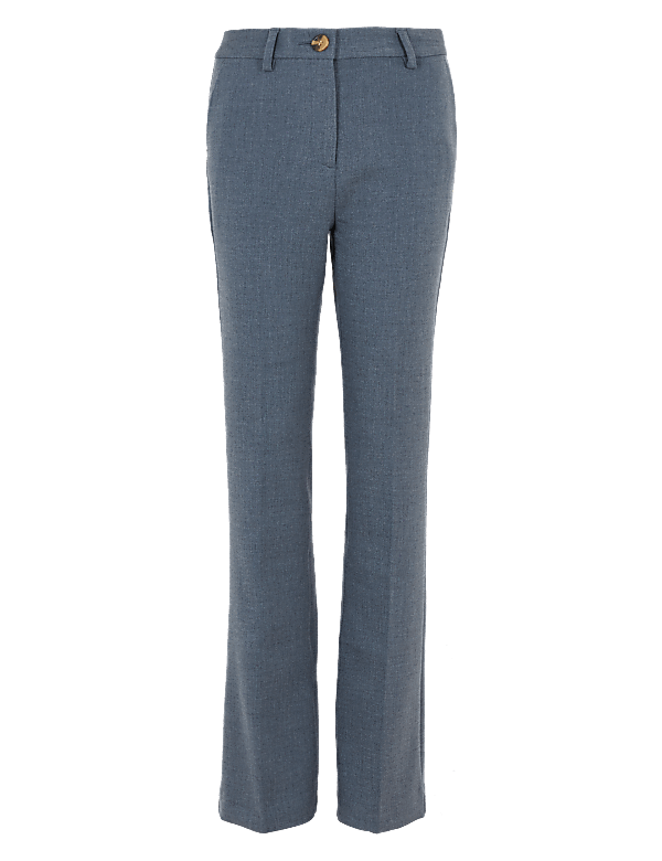 High Waisted Flared Leg Trousers