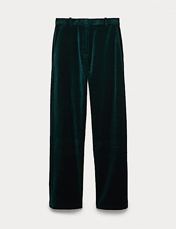 Pantalon coupe droite en velours de coton - CH