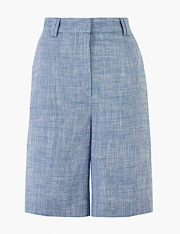 Tailored Linen Shorts