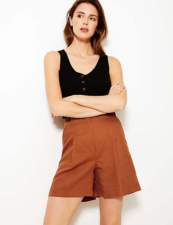 Linen Blend Shorts