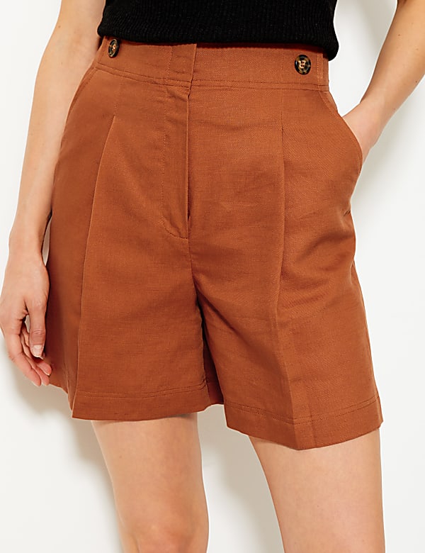 Linen Blend Shorts