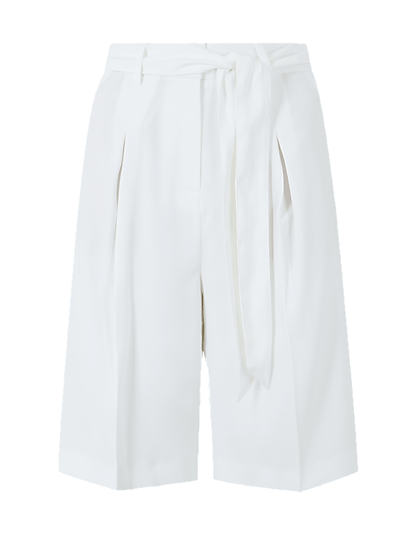 Belted High Waist Tailored Shorts