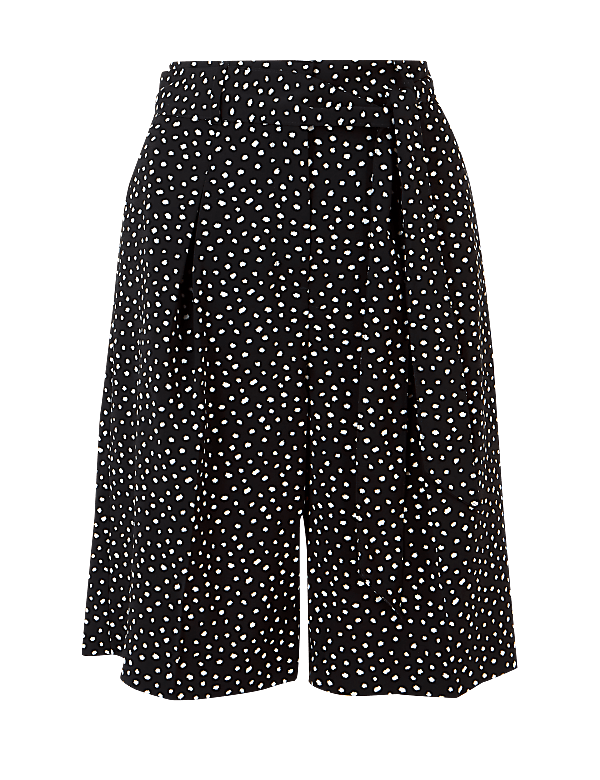 Polka Dot High Waist Tailored Shorts