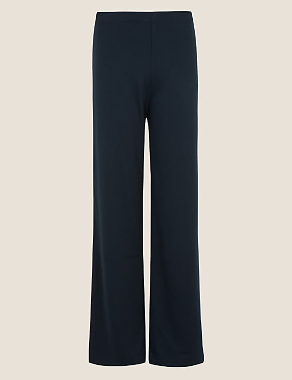 Jersey High Waisted Wide Leg Trousers