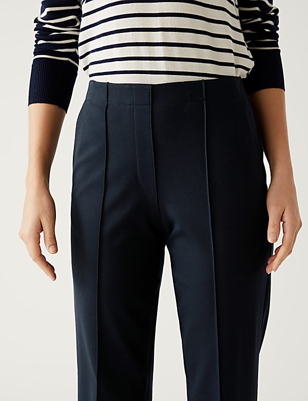 Jersey Straight Leg Trousers