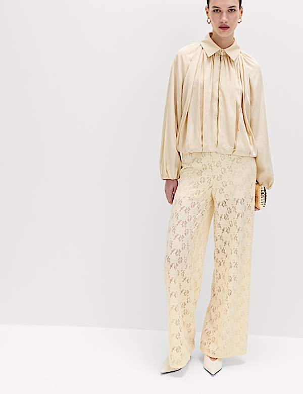 Lace Wide Leg Trousers