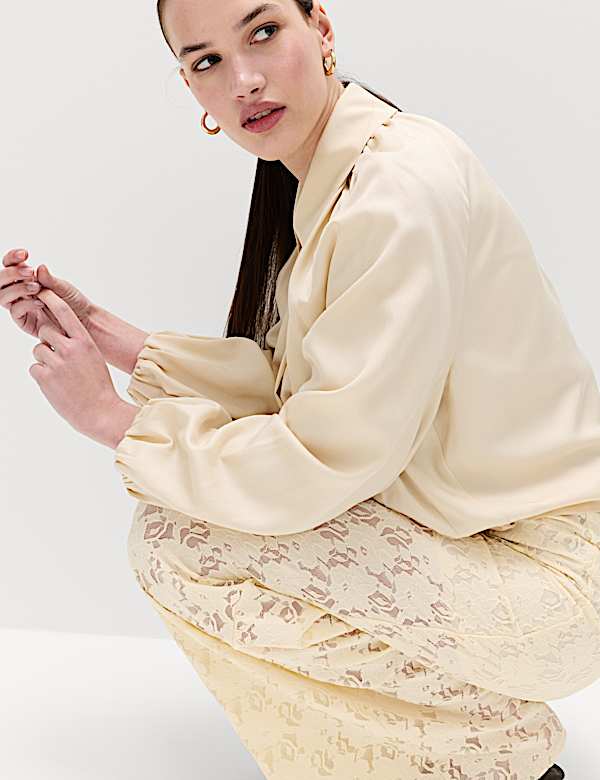 Lace Wide Leg Trousers