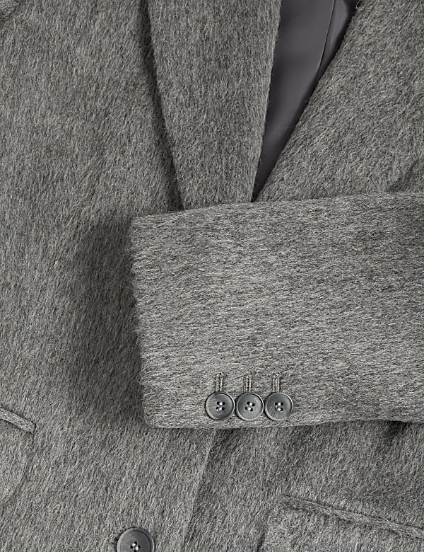 Textured Blazer Coat With Wool