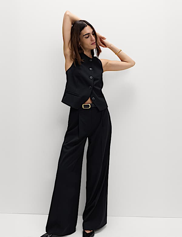 Collarless Button-Through Waistcoat