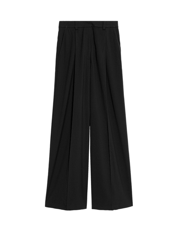 Pleated Wide Leg Trousers